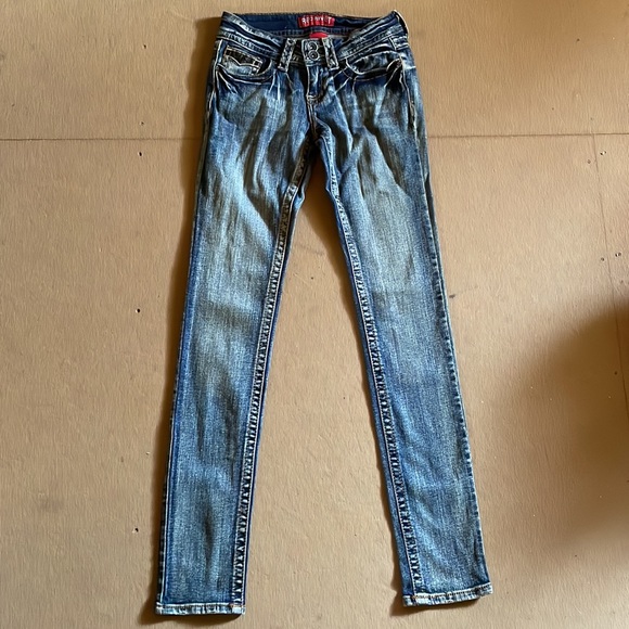 Red Rivet Jeans - Picture 2 of 7